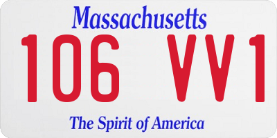 MA license plate 106VV1