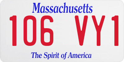 MA license plate 106VY1
