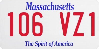 MA license plate 106VZ1