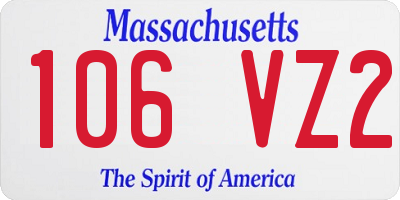 MA license plate 106VZ2
