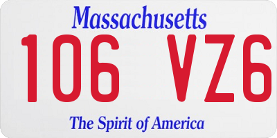 MA license plate 106VZ6
