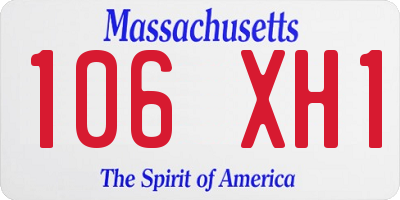 MA license plate 106XH1