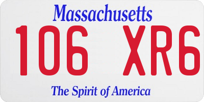 MA license plate 106XR6