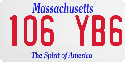 MA license plate 106YB6