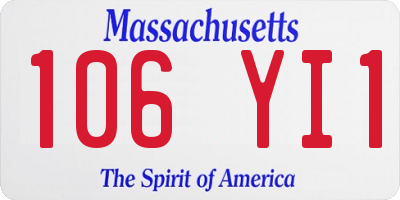 MA license plate 106YI1