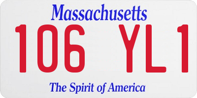 MA license plate 106YL1