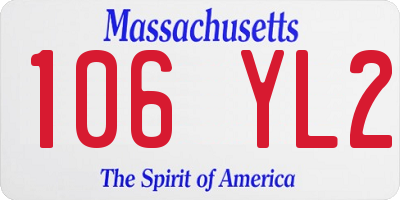 MA license plate 106YL2