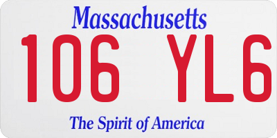 MA license plate 106YL6