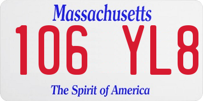 MA license plate 106YL8