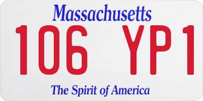 MA license plate 106YP1