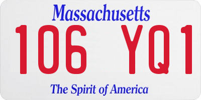 MA license plate 106YQ1