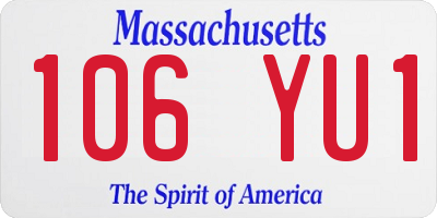 MA license plate 106YU1