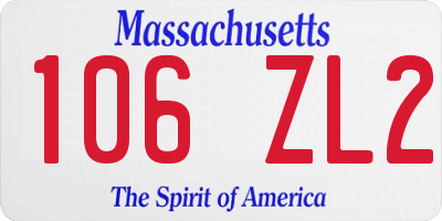 MA license plate 106ZL2