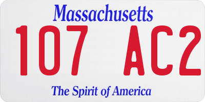 MA license plate 107AC2