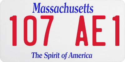 MA license plate 107AE1