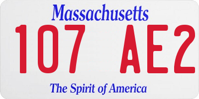 MA license plate 107AE2