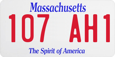 MA license plate 107AH1