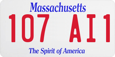 MA license plate 107AI1