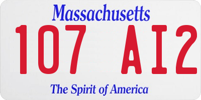 MA license plate 107AI2