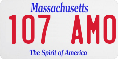 MA license plate 107AM0
