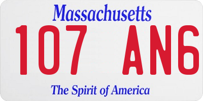 MA license plate 107AN6