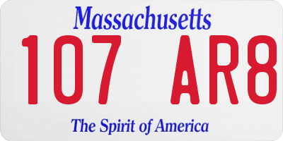 MA license plate 107AR8
