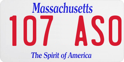 MA license plate 107AS0
