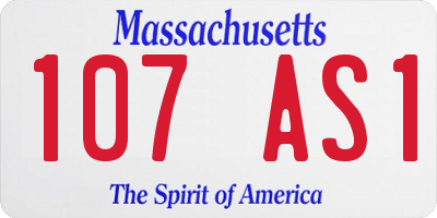 MA license plate 107AS1
