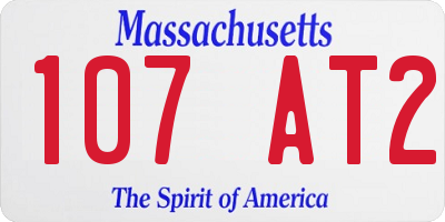MA license plate 107AT2