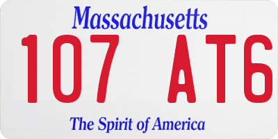 MA license plate 107AT6