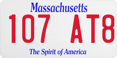 MA license plate 107AT8