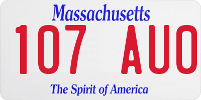 MA license plate 107AU0