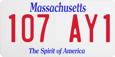 MA license plate 107AY1