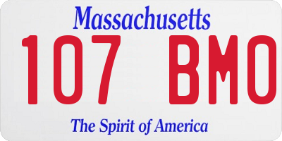 MA license plate 107BM0