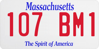 MA license plate 107BM1