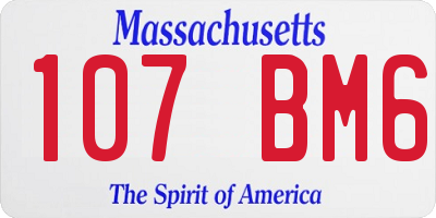 MA license plate 107BM6
