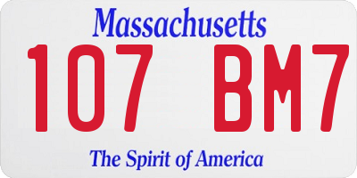 MA license plate 107BM7