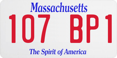 MA license plate 107BP1
