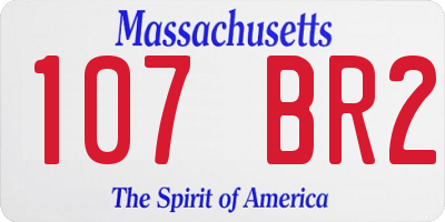 MA license plate 107BR2