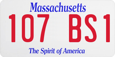 MA license plate 107BS1