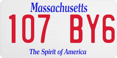 MA license plate 107BY6