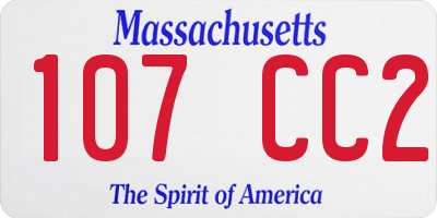 MA license plate 107CC2