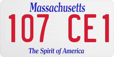 MA license plate 107CE1