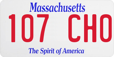 MA license plate 107CH0