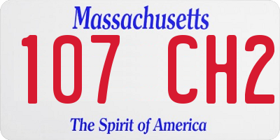MA license plate 107CH2