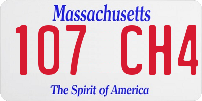 MA license plate 107CH4