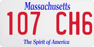 MA license plate 107CH6