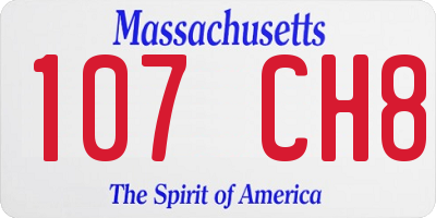 MA license plate 107CH8
