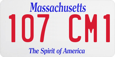 MA license plate 107CM1