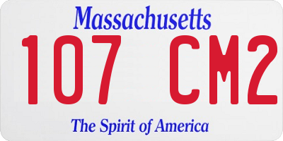 MA license plate 107CM2